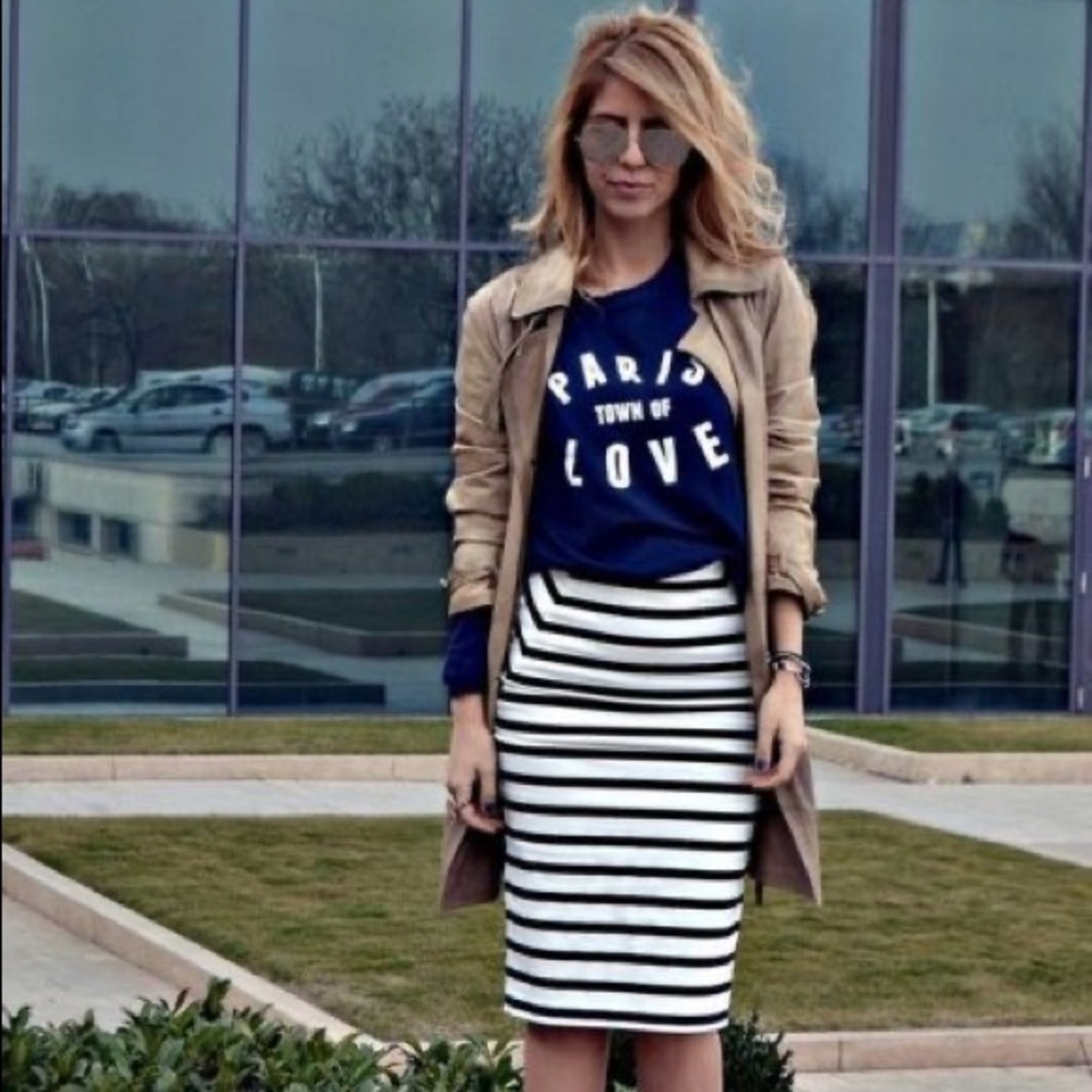 Striped pencil skirt bundle